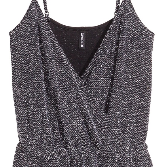 H&M Gray Sleeveless Glitter Jumpsuit size 10 (M) - Picture 4 of 7